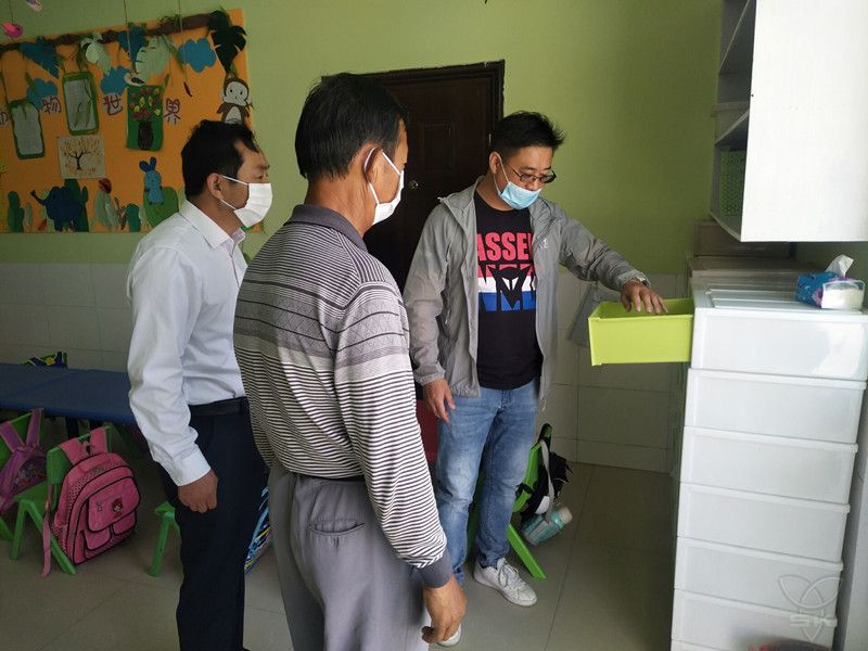 王庄居委会督查辖区内幼儿园复学防疫工作