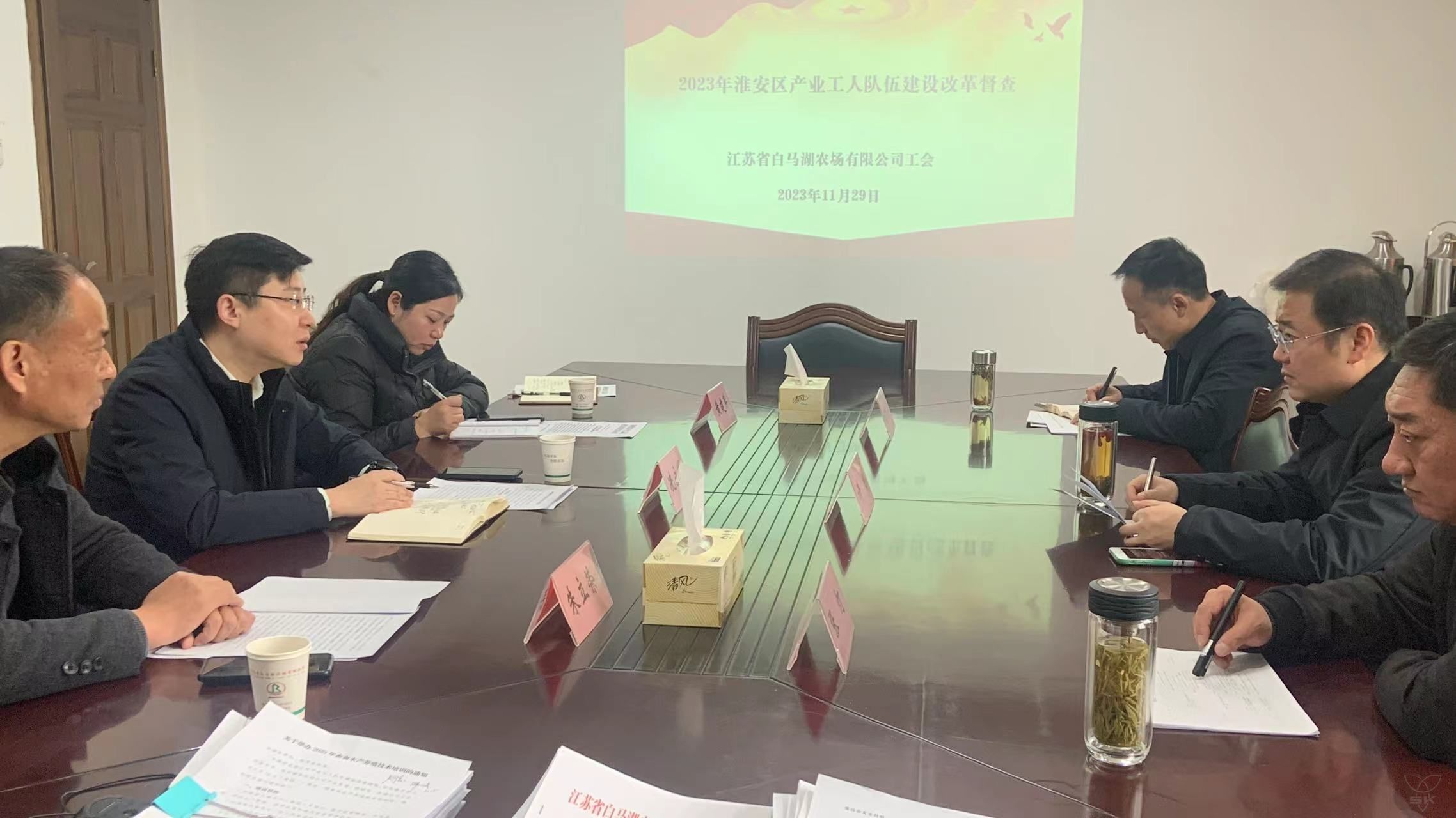 淮安区产改第六督查组来农场公司督查